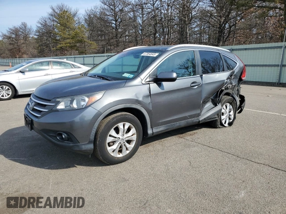 2012 Honda CR-V EX-L with VIN 2HKRM4H73CH626718, listed as a Copart auction lot 47364645 with 26,556 mi miles and Salvage Title. Bid and sale history available at carsss.com. Image 1.
