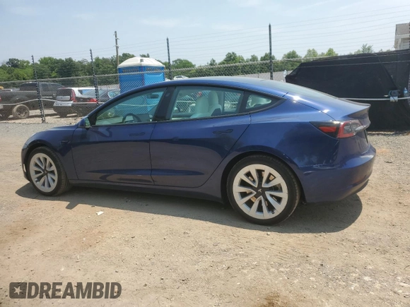 2023 Tesla Model 3 with VIN 5YJ3E1EAXPF419636, listed as a Copart auction lot 59754495 with 14,407 mi miles and Salvage title. Bid and sale history available at DreamBid. Image 2.