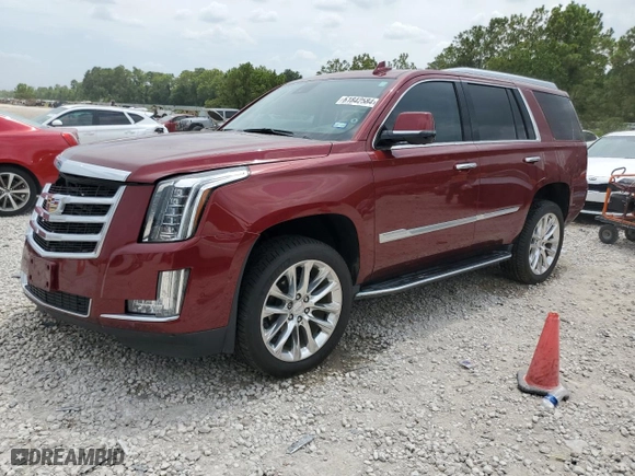 2020 Cadillac Escalade Luxury with VIN 1GYS3BKJ9LR217557, listed as a Copart auction lot 61842584 with 63,461 mi miles and Salvage Title. Bid and sale history available at carsss.com. Image 1.