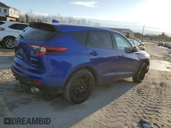 2021 Acura RDX w/A-Spec Package with VIN 5J8TC2H68ML013139, listed as a Copart auction lot 42141155 with 20,559 mi miles and Salvage Title. Bid and sale history available at carsss.com. Image 3.