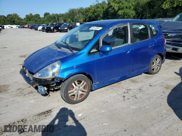 2008 Honda Fit Sport with VIN JHMGD386X8S004858, listed as a Copart auction lot 68513094 with 165,059 mi miles and Salvage Title. Bid and sale history available at carsss.com. Image 1.