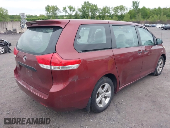 2014 Toyota Sienna L z VIN 5TDZK3DC2ES505680, wystawiony jako IAAI lot #42307763 z przebiegiem 170 628 mil mil oraz . Historia ofert i sprzedaży dostępna na DreamBid. Obrazek 4.