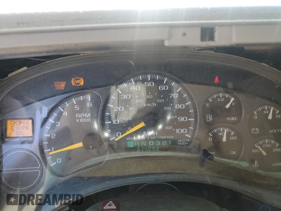 2000 Chevrolet Tahoe LS with VIN 1GNEK13T2YJ203352, listed as a Copart auction lot 58077765 with 314,293 mi miles and Salvage title. Bid and sale history available at DreamBid. Image 9.