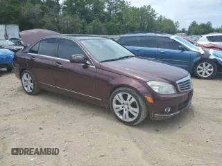 2009 Mercedes-Benz C 300 Sport with VIN WDDGF54X29R083494, listed as a Copart auction lot 58584005 with 189,716 mi miles and Salvage title. Bid and sale history available at DreamBid. Image 4.