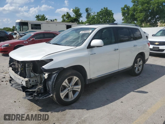 2011 Toyota Highlander Limited z VIN 5TDYK3EH8BS043868, wystawiony jako Copart lot #62300455 z przebiegiem Nie podano mil oraz Szkoda całkowita • Salvage title. Historia ofert i sprzedaży dostępna na DreamBid. Obrazek 1.