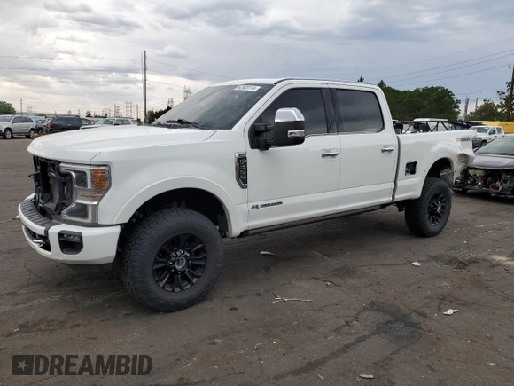2021 Ford F-350 XL with VIN 1FT8W3BT3MED64626, listed as a Copart auction lot 62523114 with 83,753 mi miles and Salvage Title. Bid and sale history available at DreamBid. Image 1.