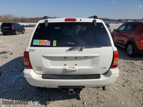 2004 Jeep Grand Cherokee Limited with VIN 1J4GW58N14C358734, listed as a Copart auction lot 52553575 with 156,211 mi miles and Clean Title. Bid and sale history available at carsss.com. Image 6.