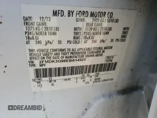 2014 Ford Edge SE z VIN 2FMDK3G96EBA14925, wystawiony jako Copart lot #87165534 z przebiegiem 185 731 mil mil oraz Szkoda całkowita • Salvage title. Historia ofert i sprzedaży dostępna na DreamBid. Obrazek 14.