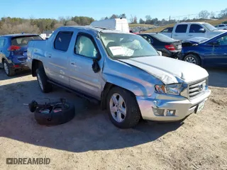 2013 Honda Ridgeline RTL with VIN 5FPYK1F59DB014161, listed as a IAAI auction lot 41697771 with 1 mi miles. Bid and sale history available at carsss.com. Image 1.