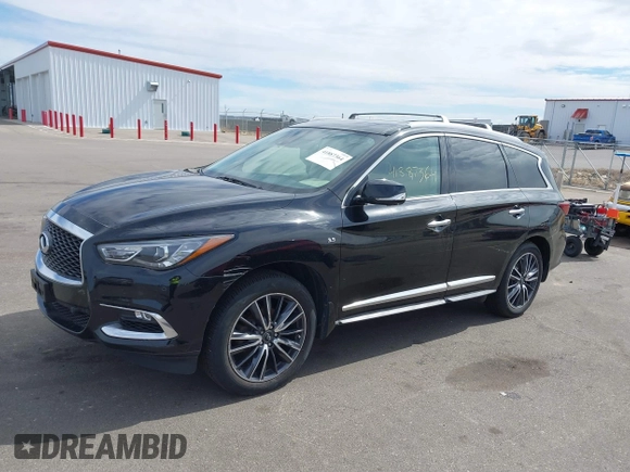 2017 Infiniti QX60 with VIN 5N1DL0MM0HC501577, listed as a IAAI auction lot 41887364 with 124,602 mi miles and . Bid and sale history available at DreamBid. Image 2.