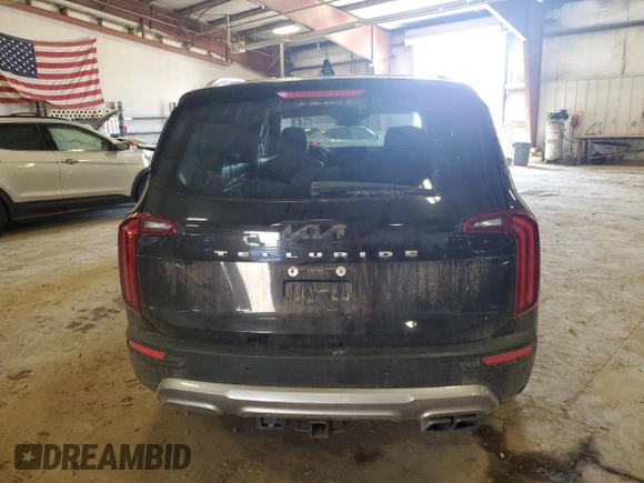 2022 Kia Telluride EX with VIN 5XYP34HC4NG239743, listed as a Copart auction lot 56178205 with Not provided miles and Salvage title. Bid and sale history available at DreamBid. Image 6.