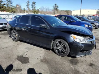 2016 Honda Accord Sedan Sport with VIN 1HGCR2F54GA227120, listed as a Copart auction lot 48806605 with 201,514 mi miles and Salvage Title. Bid and sale history available at carsss.com. Image 4.