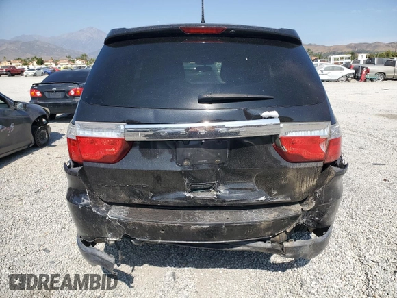 2013 Dodge Durango SXT with VIN 1C4RDHAG4DC687624, listed as a Copart auction lot 62344265 with 157,214 mi miles and Salvage title. Bid and sale history available at DreamBid. Image 6.