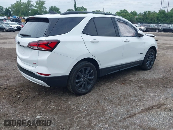 2024 Chevrolet Equinox RS with VIN 3GNAXMEG0RS221656, listed as a IAAI auction lot 42536858 with Not provided miles and . Bid and sale history available at DreamBid. Image 4.