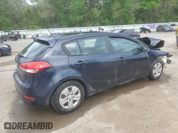 2017 Kia Forte5 LX with VIN KNAFK5A85H5706866, listed as a Copart auction lot 52030735 with 179,000 mi miles and Salvage Title. Bid and sale history available at carsss.com. Image 3.