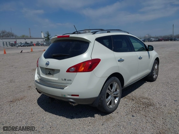 2010 Nissan Murano SL with VIN JN8AZ1MW1AW137112, listed as a IAAI auction lot 42082792 with 140,674 mi miles. Bid and sale history available at carsss.com. Image 4.