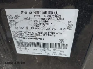 2009 Ford F-150 XL with VIN 1FTRF12W39KB87930, listed as a IAAI auction lot 42367797 with 151,135 mi miles and . Bid and sale history available at DreamBid. Image 9.