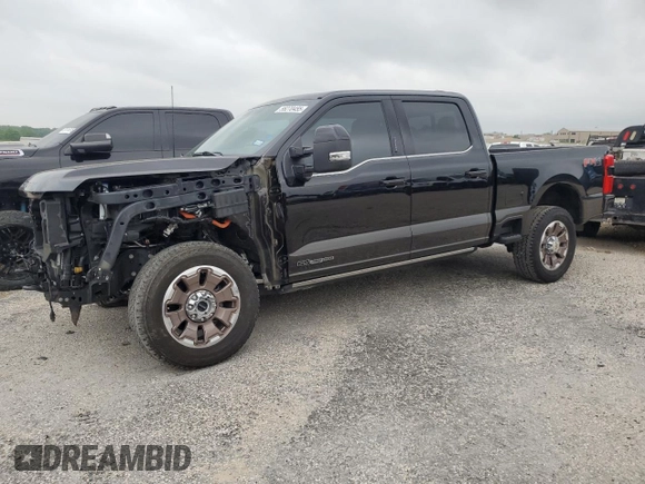2024 Ford Super Duty F-250 SRW XL with VIN 1FT8W2BTXRED69906, listed as a Copart auction lot 55270455 with 7,381 mi miles and Salvage Title. Bid and sale history available at carsss.com. Image 1.