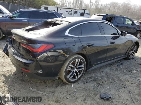 2024 BMW 4 Series 430i xDrive with VIN WBA73AV01RFP69182, listed as a Copart auction lot 48381225 with 42,193 mi miles and Salvage title. Bid and sale history available at DreamBid. Image 3.