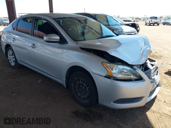 2015 Nissan Sentra S with VIN 3N1AB7AP0FY285531, listed as a IAAI auction lot 42099970 with 162,569 mi miles. Bid and sale history available at carsss.com. Image 1.
