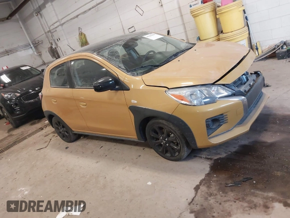 2023 Mitsubishi Mirage Black Edition with VIN ML32AWHJ0PH001038, listed as a IAAI auction lot 41363659 with 25,164 mi miles and . Bid and sale history available at DreamBid. Image 1.