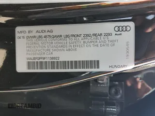 2015 Audi A3 Premium Plus z VIN WAUEFGFF9F1138922, wystawiony jako Copart lot #49503775 z przebiegiem 83 841 mil mil oraz Szkoda całkowita • Salvage title. Historia ofert i sprzedaży dostępna na DreamBid. Obrazek 13.