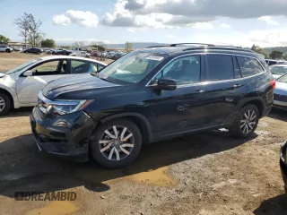 2019 Honda Pilot EX-L with VIN 5FNYF6H57KB029309, listed as a Copart auction lot 49976485 with 66,921 mi miles and Salvage title. Bid and sale history available at DreamBid. Image 1.