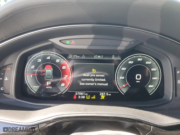 2021 Audi Q8 Prestige with VIN WA1FVAF17MD006212, listed as a Copart auction lot 46229225 with 57,061 mi miles and Salvage Title. Bid and sale history available at carsss.com. Image 9.