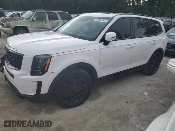 2021 Kia Telluride SX with VIN 5XYP5DHC1MG125563, listed as a Copart auction lot 61372995 with 83,358 mi miles and Salvage title. Bid and sale history available at DreamBid. Image 1.