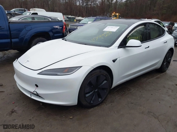 2024 Tesla Model 3 Long Range with VIN 5YJ3E1EB0RF812296, listed as a IAAI auction lot 41799217 with 6,990 mi miles. Bid and sale history available at carsss.com. Image 20.