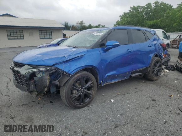 2019 Chevrolet Blazer RS with VIN 3GNKBJRS7KS608209, listed as a Copart auction lot 62657435 with 79,453 mi miles and Salvage title. Bid and sale history available at DreamBid. Image 1.