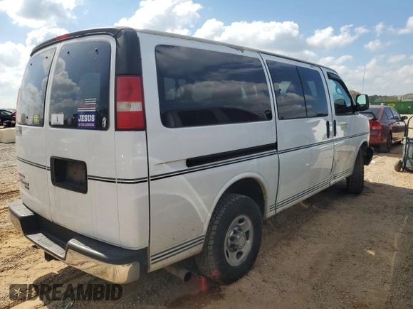 2012 Chevrolet Express Passenger 1LT with VIN 1GAZGYFG6C1106515, listed as a Copart auction lot 78206674 with 185,501 mi miles and Salvage title. Bid and sale history available at DreamBid. Image 3.