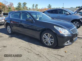 2015 Infiniti Q40 with VIN JN1CV6AR3FM522883, listed as a Copart auction lot 77555294 with 124,449 mi miles and Salvage Title. Bid and sale history available at carsss.com. Image 4.