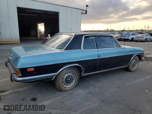 1973 Mercedes-Benz 280 z VIN 11407312001252, wystawiony jako Copart lot #80786784 z przebiegiem 75 146 mil mil oraz Czysty tytuł • Clean title. Historia ofert i sprzedaży dostępna na DreamBid. Obrazek 3.