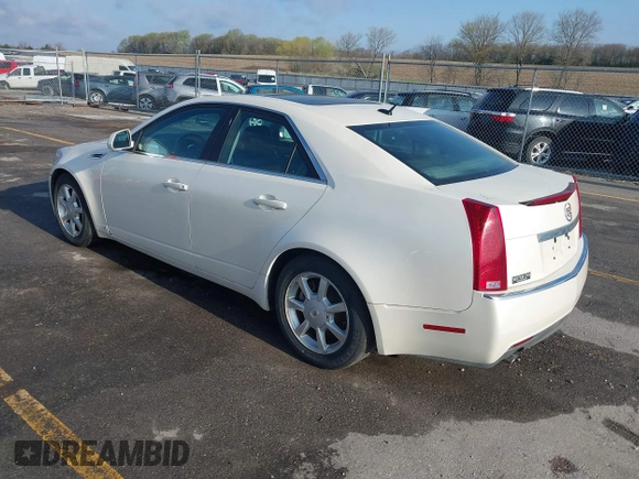 2008 Cadillac CTS RWD w/1SA with VIN 1G6DM577080114228, listed as a IAAI auction lot 42047450 with 0 mi miles. Bid and sale history available at carsss.com. Image 3.