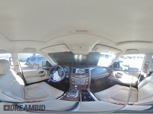 2020 Nissan Armada Platinum with VIN JN8AY2NF0L9360461, listed as a Copart auction lot 81579324 with 129,982 mi miles and Salvage Title. Bid and sale history available at carsss.com. Image 14.