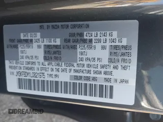 2020 Mazda CX-5 Grand Touring with VIN JM3KFBDM1L0821975, listed as a IAAI auction lot 40088794 with 68,895 mi miles and . Bid and sale history available at DreamBid. Image 9.