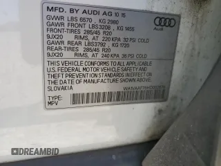 2017 Audi Q7 Prestige with VIN WA1VAAF75HD002676, listed as a Copart auction lot 49992565 with 143,814 mi miles and Salvage Title. Bid and sale history available at carsss.com. Image 13.