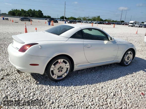 2002 Lexus SC 430 with VIN JTHFN48Y920003543, listed as a Copart auction lot 53055855 with 110,847 mi miles and Clean title. Bid and sale history available at DreamBid. Image 3.