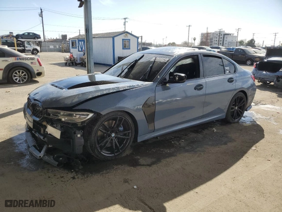 2020 BMW 3 Series M340i with VIN WBA5U7C07LA234355, listed as a Copart auction lot 47130315 with 0 mi miles and Salvage Title. Bid and sale history available at carsss.com. Image 1.
