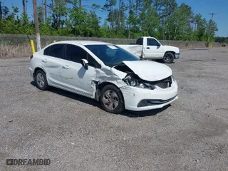 2013 Honda Civic Sdn LX with VIN 2HGFB2F57DH548566, listed as a IAAI auction lot 39173930 with 150,567 mi miles. Bid and sale history available at carsss.com. Image 1.