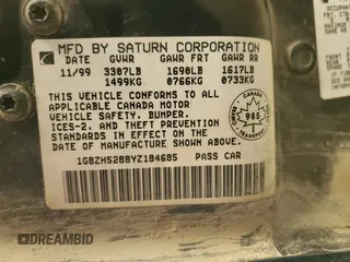 2000 Saturn SL with VIN 1G8ZH5288YZ184685, listed as a Copart auction lot 43831105 with 319,384 mi miles and Clean Title. Bid and sale history available at carsss.com. Image 13.