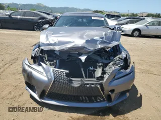 2014 Lexus IS 350 with VIN JTHBE1D23E5011935, listed as a Copart auction lot 56041275 with 54,897 mi miles and Salvage title. Bid and sale history available at DreamBid. Image 5.