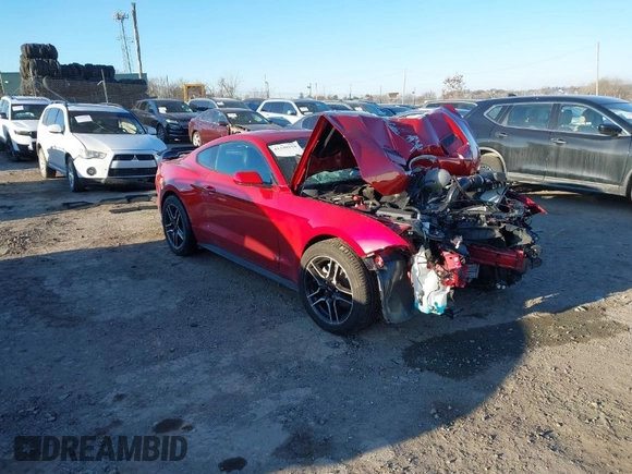 2023 Ford Mustang EcoBoost with VIN 1FA6P8TH0P5113505, listed as a IAAI auction lot 41330154 with 13,456 mi miles. Bid and sale history available at carsss.com. Image 1.