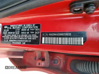 2017 Kia Rio EX with VIN KNADN4A30H6058618, listed as a Copart auction lot 49599575 with 97,654 mi miles and Salvage Title. Bid and sale history available at carsss.com. Image 12.