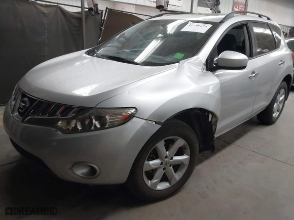 2009 Nissan Murano S with VIN JN8AZ18U99W016297, listed as a IAAI auction lot 41799274 with 161,727 mi miles. Bid and sale history available at carsss.com. Image 2.