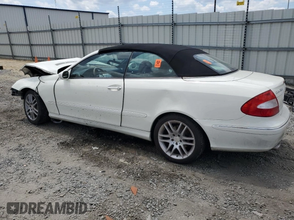 2008 Mercedes-Benz CLK 350 with VIN WDBTK56F68F253444, listed as a Copart auction lot 62065344 with 138,842 mi miles and Salvage title. Bid and sale history available at DreamBid. Image 2.