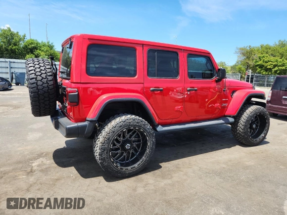 2020 Jeep Wrangler Unlimited Sahara with VIN 1C4HJXEN0LW115812, listed as a Copart auction lot 65534905 with 40,677 mi miles and Clean title. Bid and sale history available at DreamBid. Image 3.
