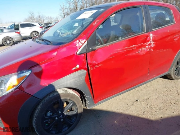 2024 Mitsubishi Mirage Black Edition with VIN ML32AWHJ4RH004446, listed as a IAAI auction lot 41616536 with 45214 miles. Bid and sale history available at carsss.com. Image 6.