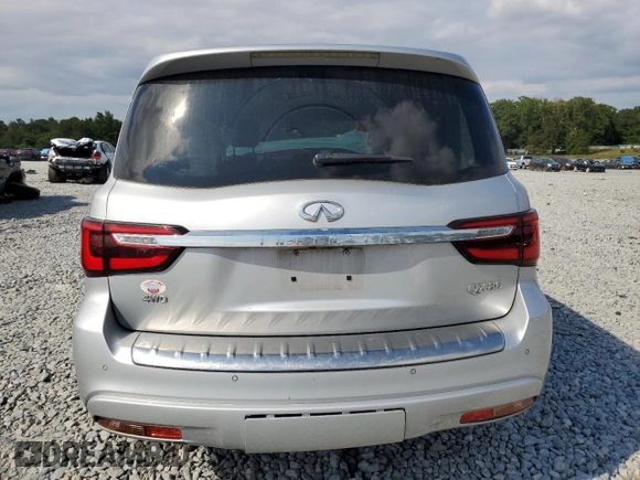 2020 Infiniti QX80 LUXE with VIN JN8AZ2NE0L9255374, listed as a Copart auction lot 69885614 with 169,060 mi miles and Salvage Title. Bid and sale history available at carsss.com. Image 6.